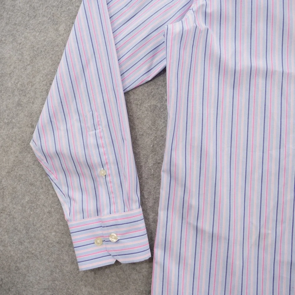Banana Republic Shirt Mens 16.5 Large Blue Button Long Sleeve Non Iron Slim Dres